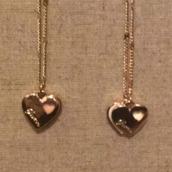 Guess necklace double heart. 1 white  & 1 pink - Picture 1 of 2